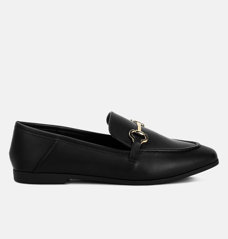 Shop London Rag Finola Horsebit Embellished Loafers In Black