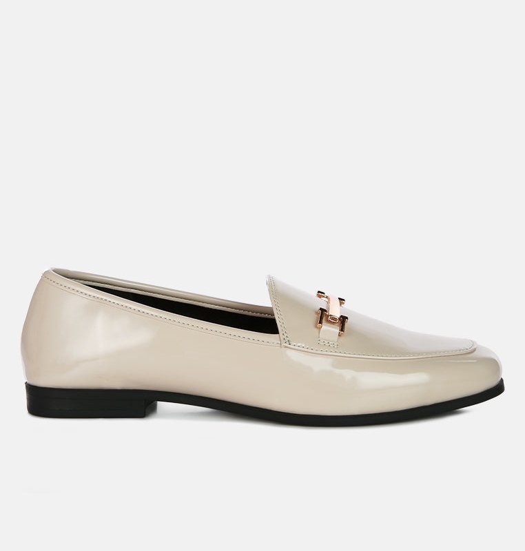 Shop London Rag Jolan Faux Leather Semi Casual Loafers In White