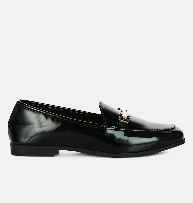 Shop London Rag Jolan Faux Leather Semi Casual Loafers In Black