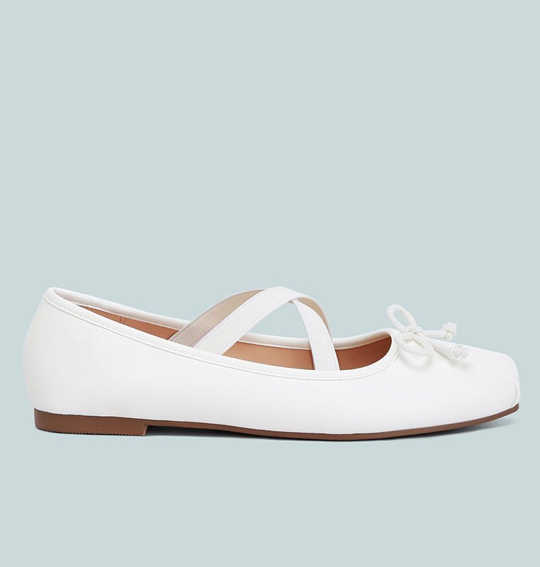 Shop London Rag Leina Recycled Faux Leather Ballet Flats In White