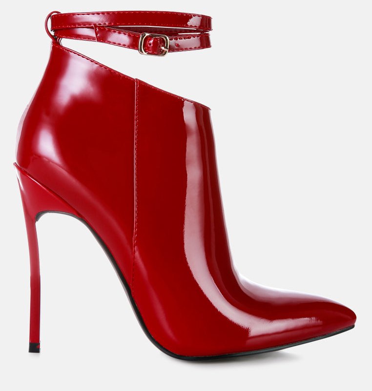 London Rag Love Potion Pointed Toe High Heeled Boots In Red