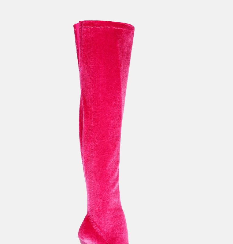 Shop London Rag Madmiss Stiletto Calf Boots In Pink