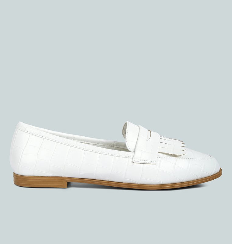 London Rag Pecker Black Patent Pu Everyday Loafer In White