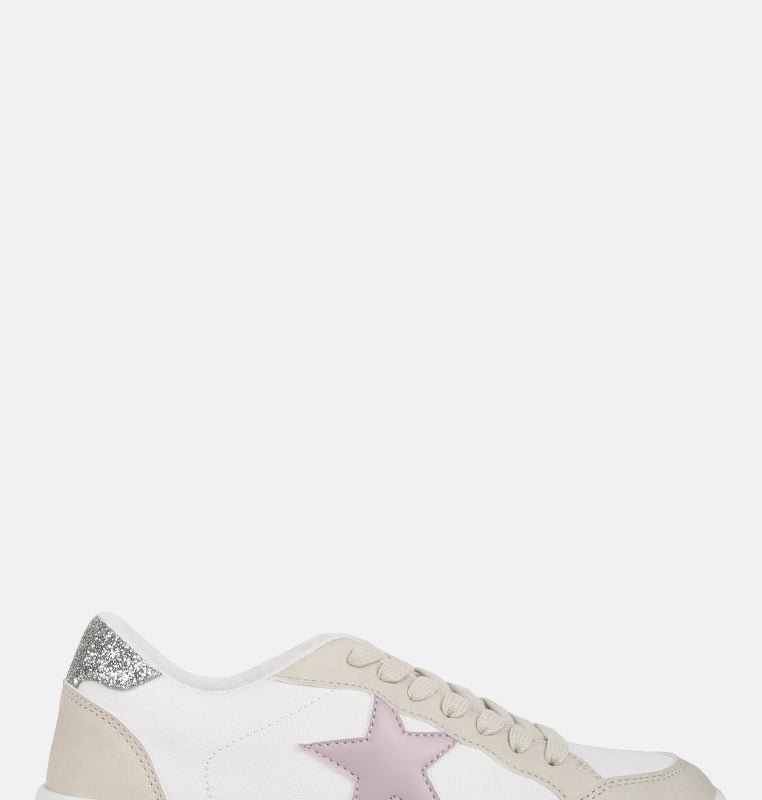 Shop London Rag Perry Glitter Detail Star Sneakers In Grey