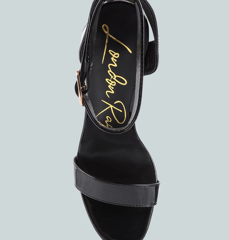 Shop London Rag Poloma Chunky Clear High Heeled Sandals In Black