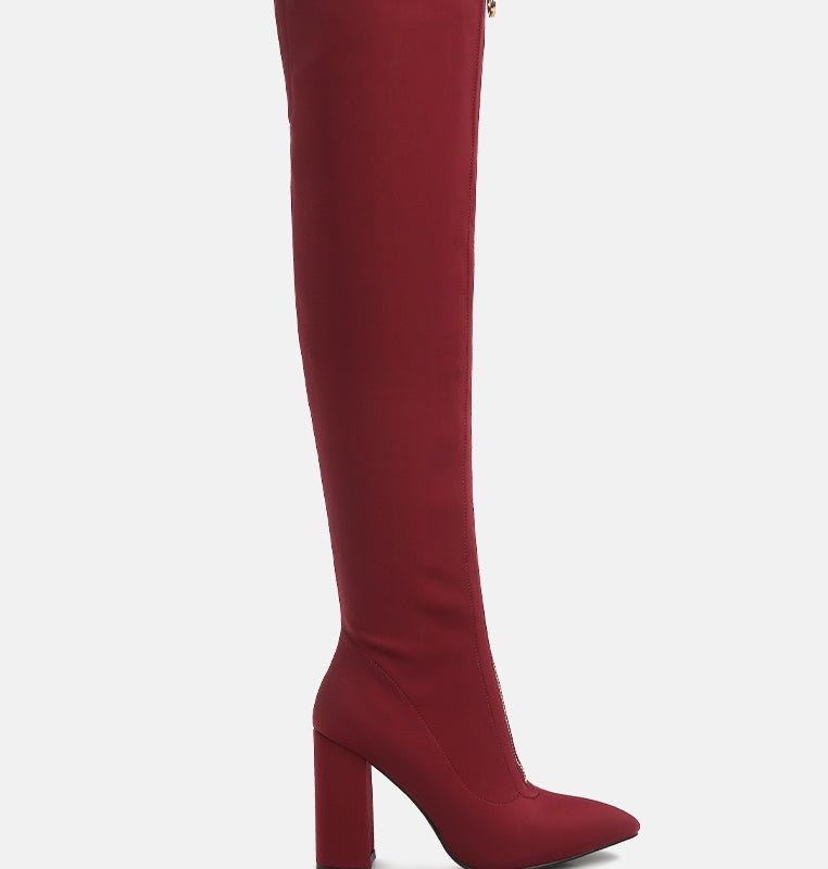 Shop London Rag Ronettes Over-the-knee Boot In Red