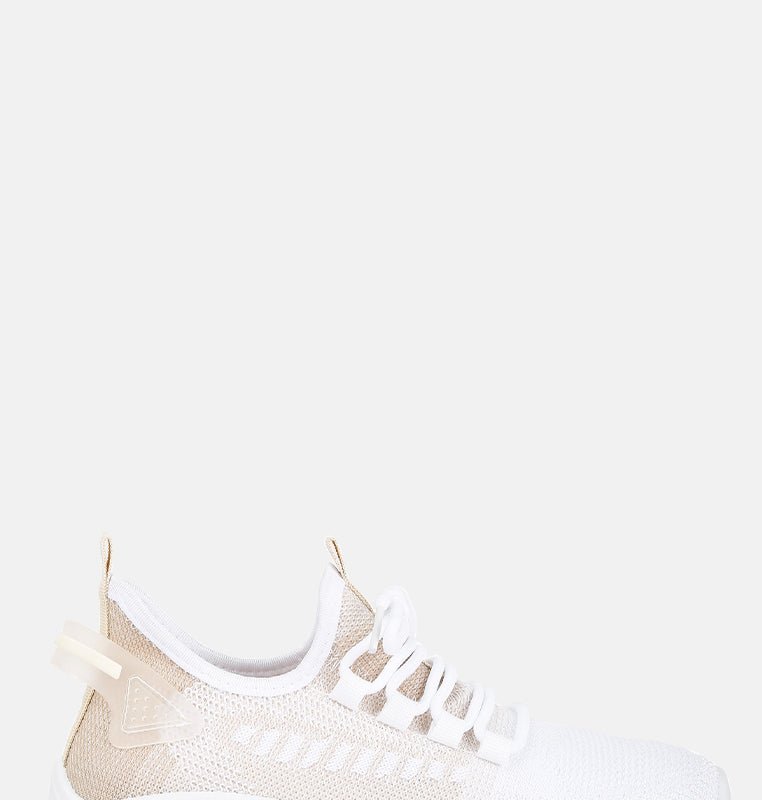 London Rag Samantha Knitted Chunky Sneakers In White
