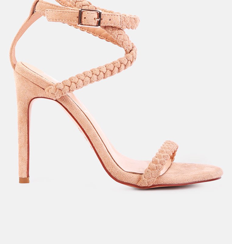 Shop London Rag Sherri High Heeled Faux Suede Sandals In Pink