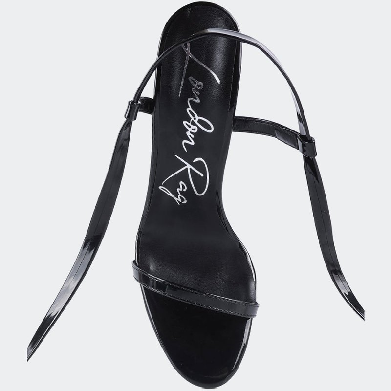 London Rag Smacker Stiletto Lace Up Sandal In Black