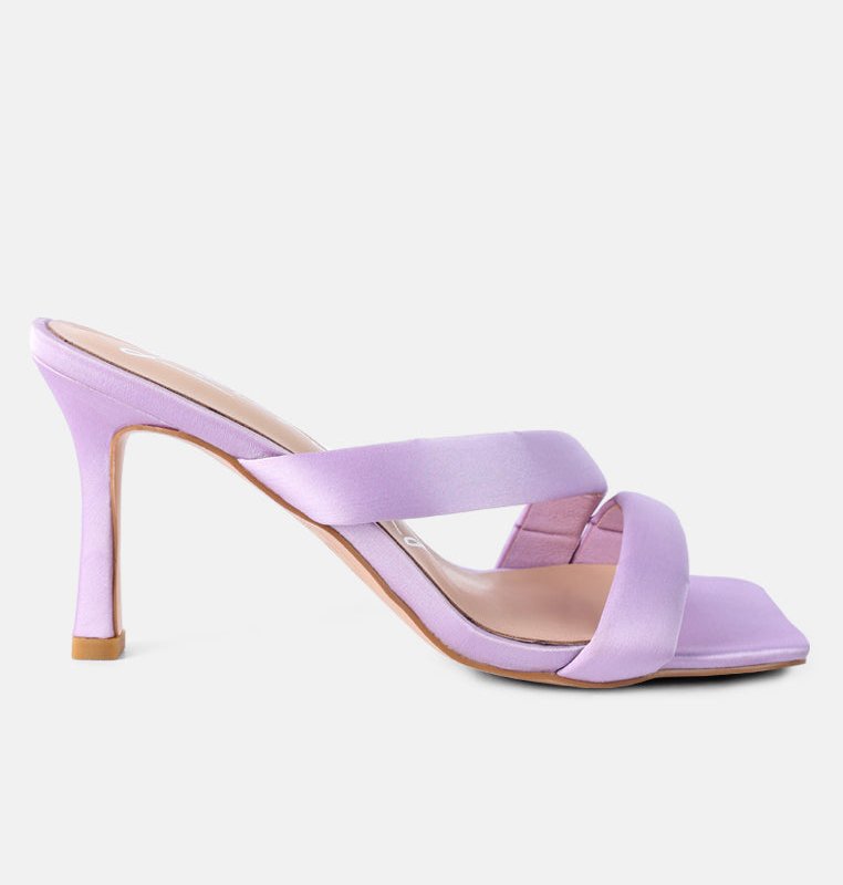 Shop London Rag Spice Up Dual Strap Heel Sandals In Purple
