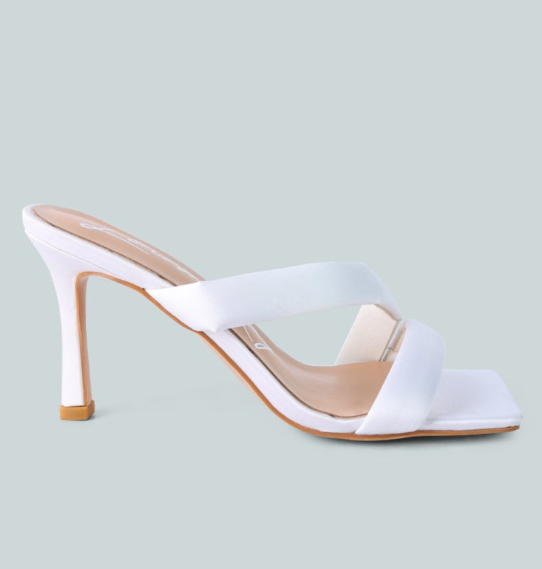 London Rag Spice Up Dual Strap Heel Sandals In White