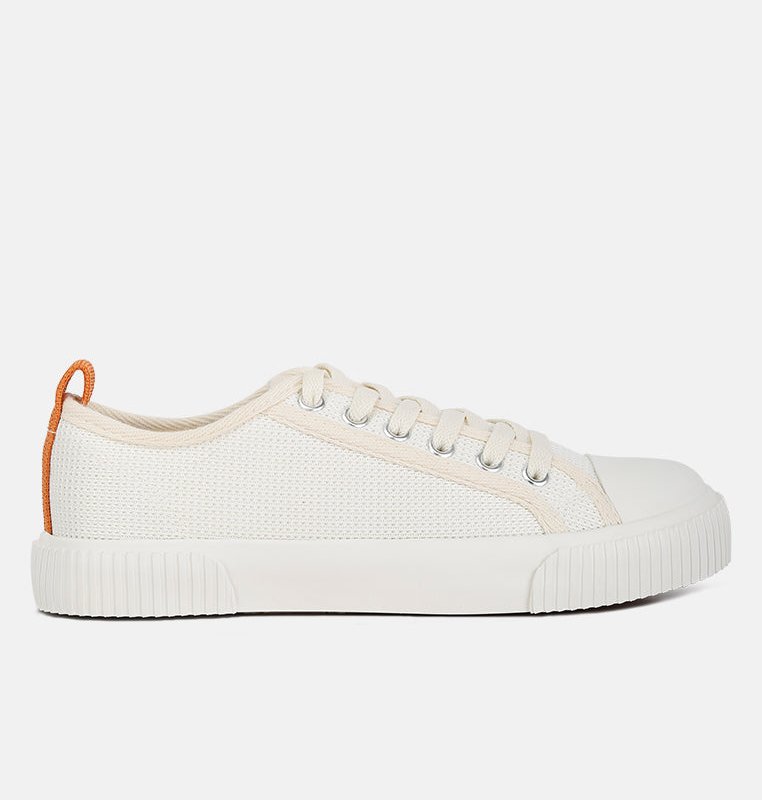 Shop London Rag Sway Chunky Sole Knitted Textile Sneakers In White