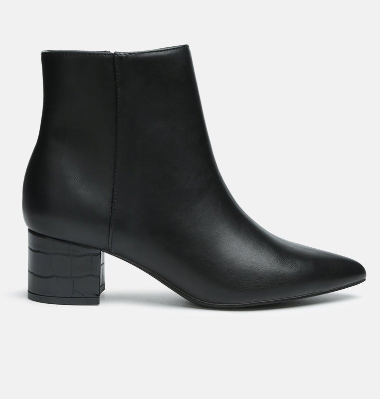 Shop London Rag Thalia Pointed Toe Ankle Boots In Black
