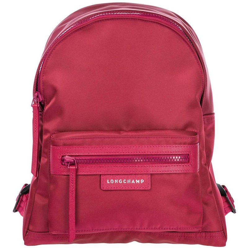 Shop Longchamp Women's Rucksack Leather Trim Travel Backpack In Pink