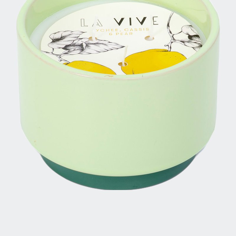 L'or De Seraphine La Vive Lychee, Cassis & Pear Candle In Green