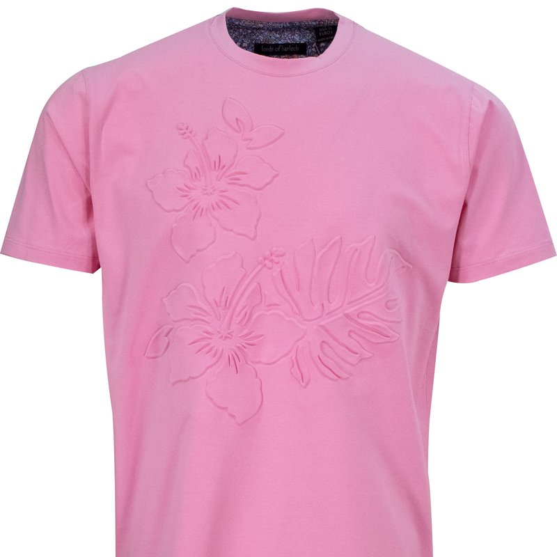 Shop Lords Of Harlech Carson Embossed Floral Tee In Pink