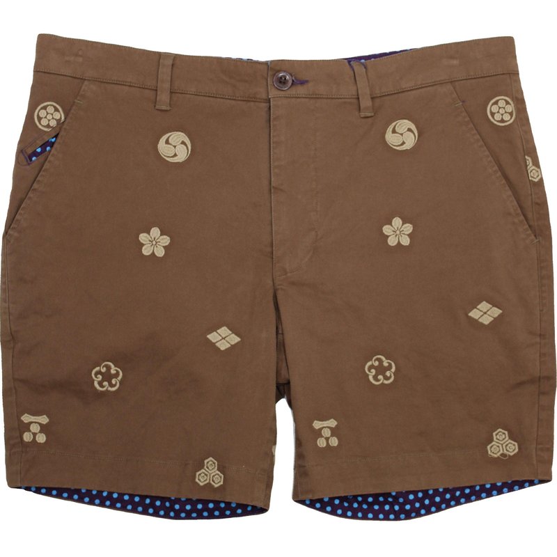 Lords Of Harlech Edward Crest Earth Shorts In Brown