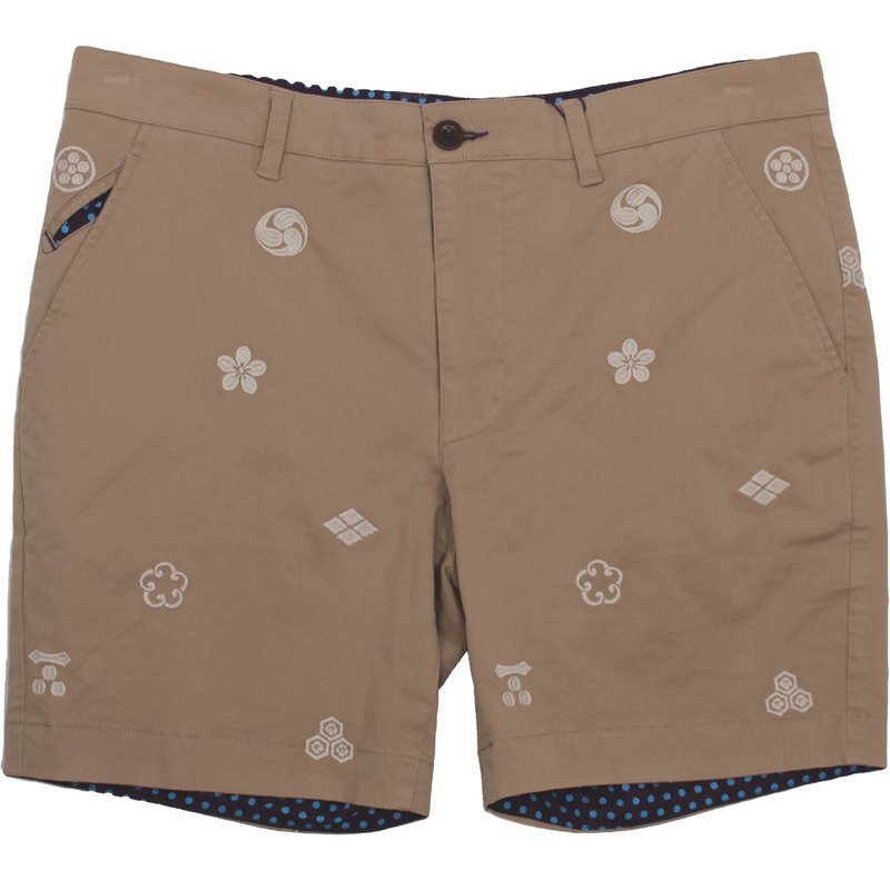 Lords Of Harlech Edward Crest Sand Shorts In Brown