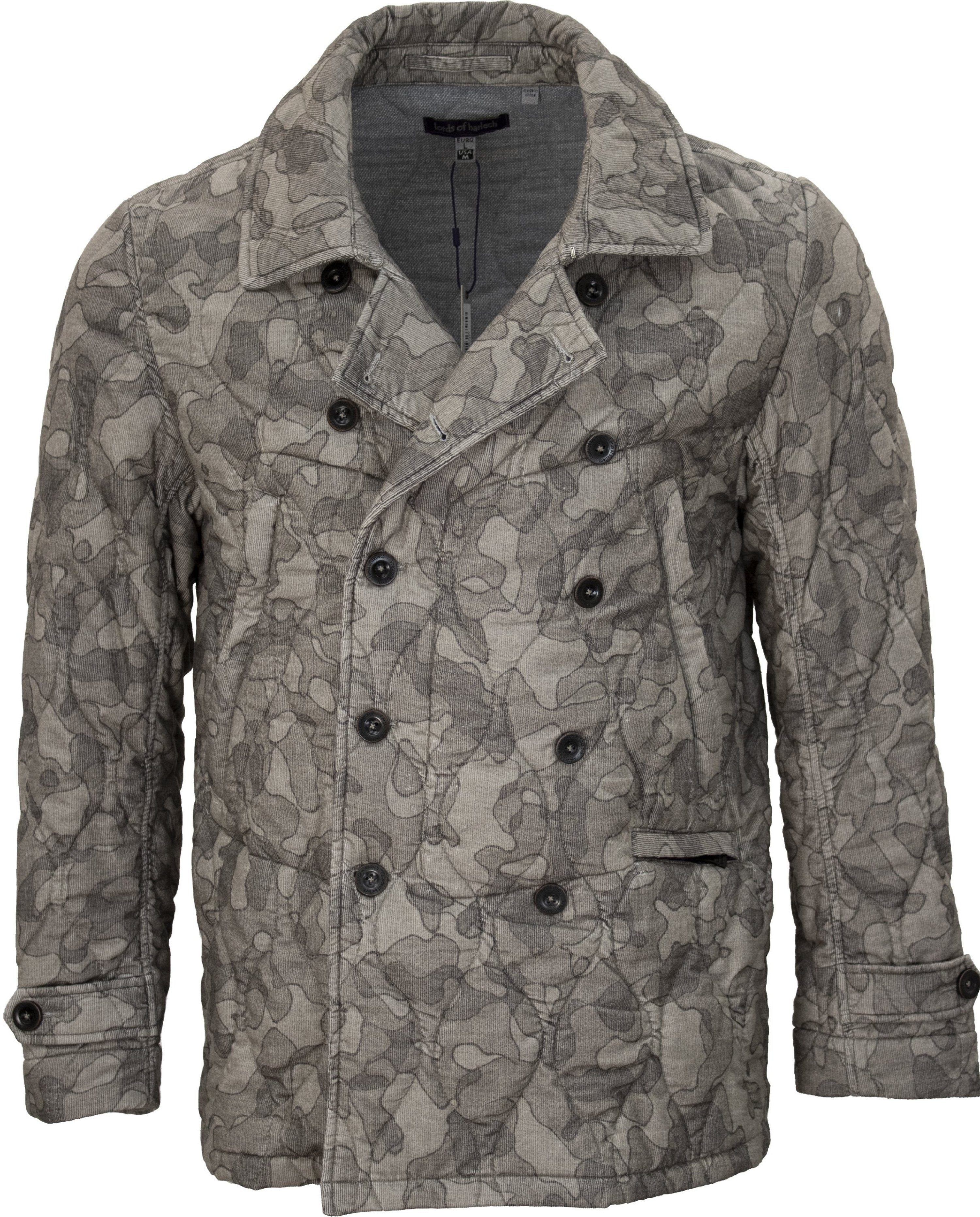 Lords Of Harlech Fritz Art Camo Moss Military Jacket In Grey