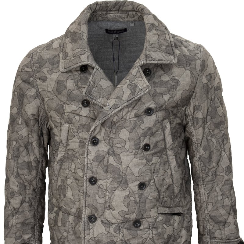 Lords Of Harlech Fritz Art Camo Moss Military Jacket In Grey