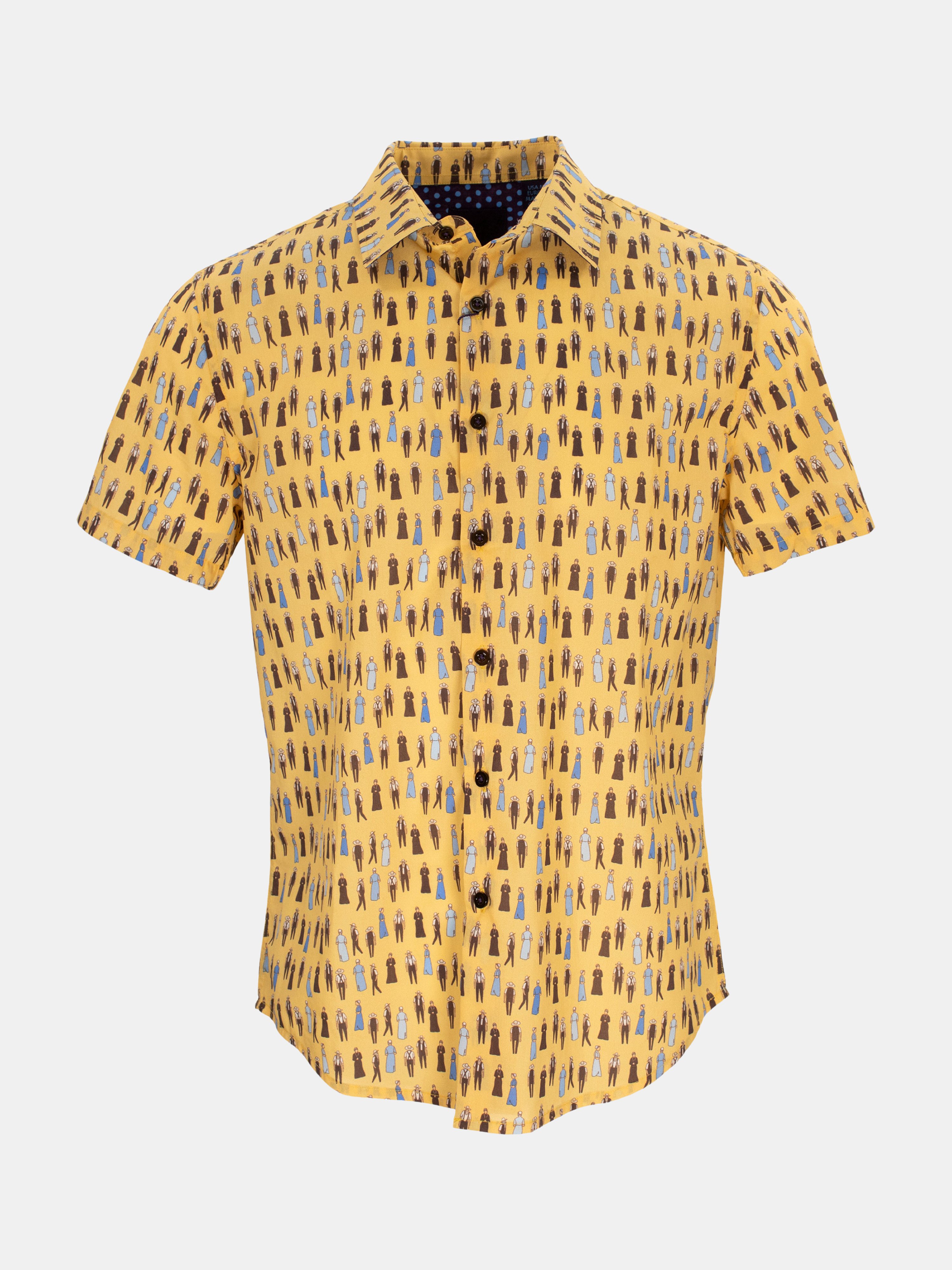 Lords Of Harlech George Folk Marigold Shirt In Yellow