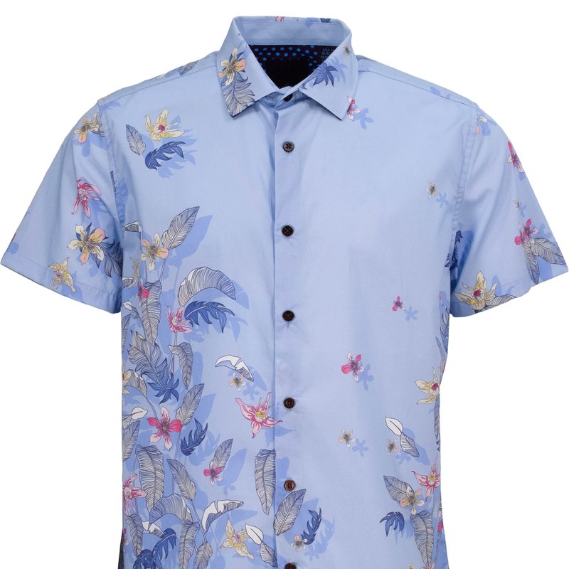 Shop Lords Of Harlech George Summertime Shirt In Blue