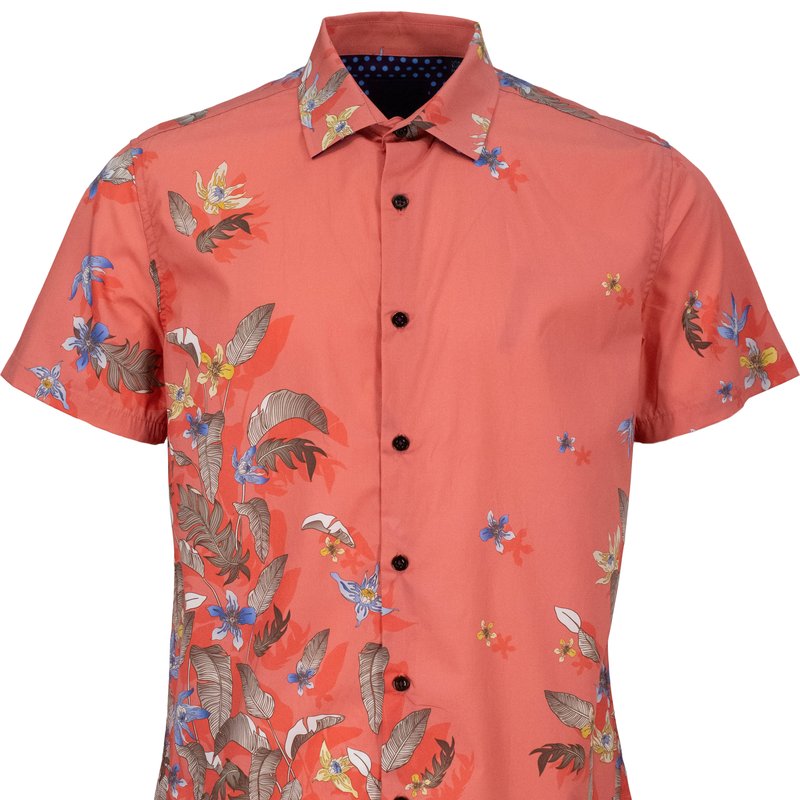 Shop Lords Of Harlech George Summertime Shirt In Orange