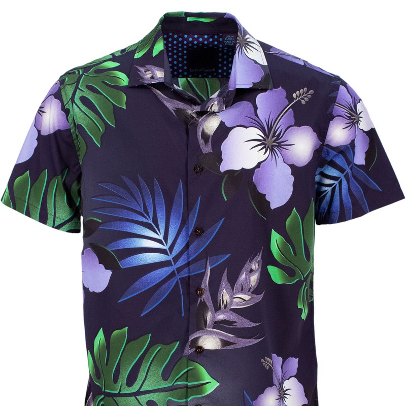 Shop Lords Of Harlech George Tropical Explosion Shirt In Blue