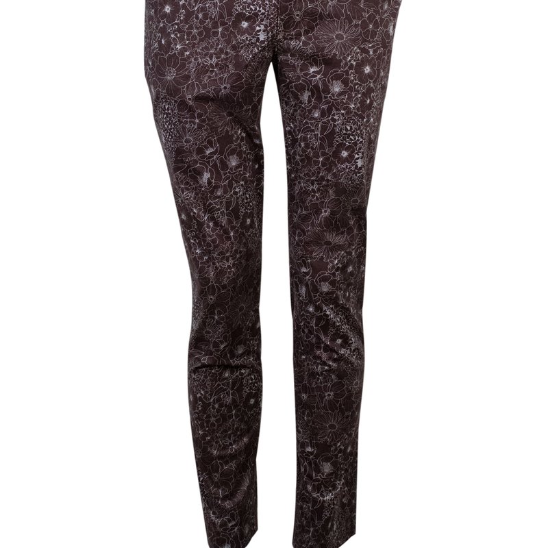 Lords Of Harlech Jack Lux Outline Floral Pant In Brown