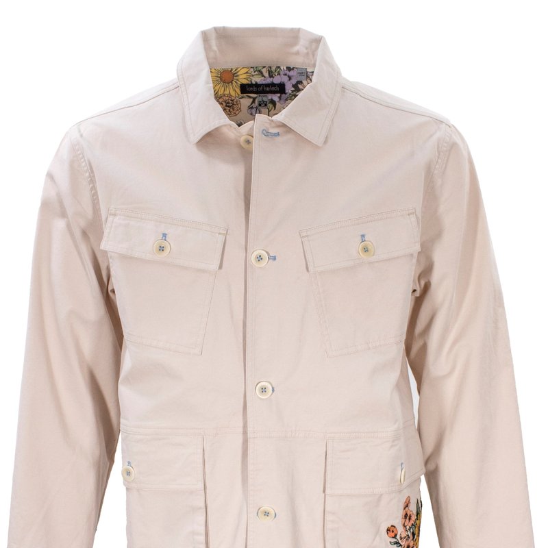 Lords Of Harlech Joe Pumice Military Jacket In Pink