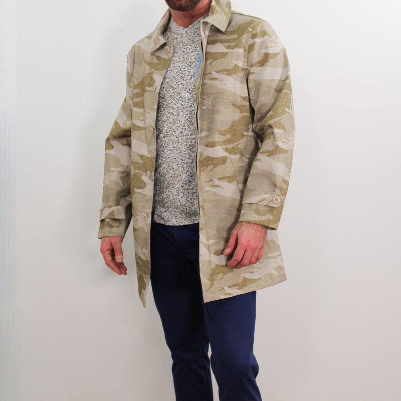 Lords Of Harlech Marc Crane Jacket Camo Tan In Brown