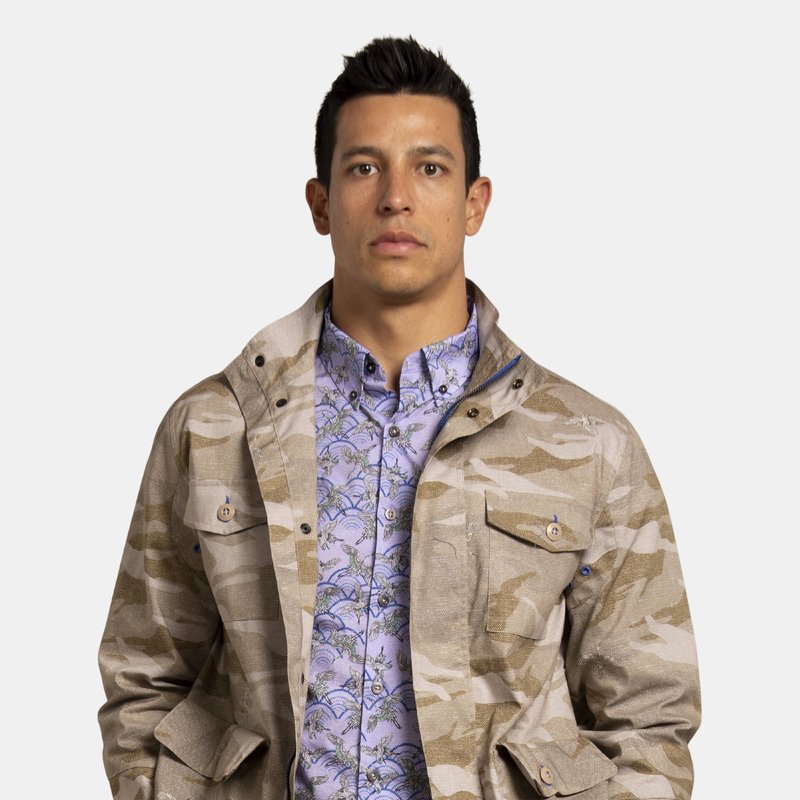 Lords Of Harlech Mission Crane Jacket Camo Tan