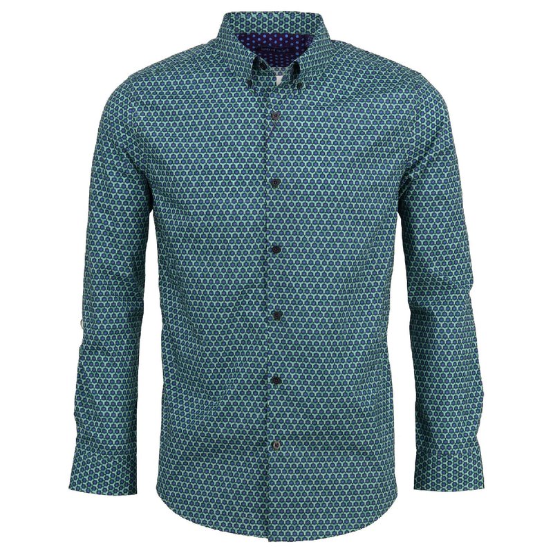 Lords Of Harlech Mitchell Hexangle Torques Shirt In Green