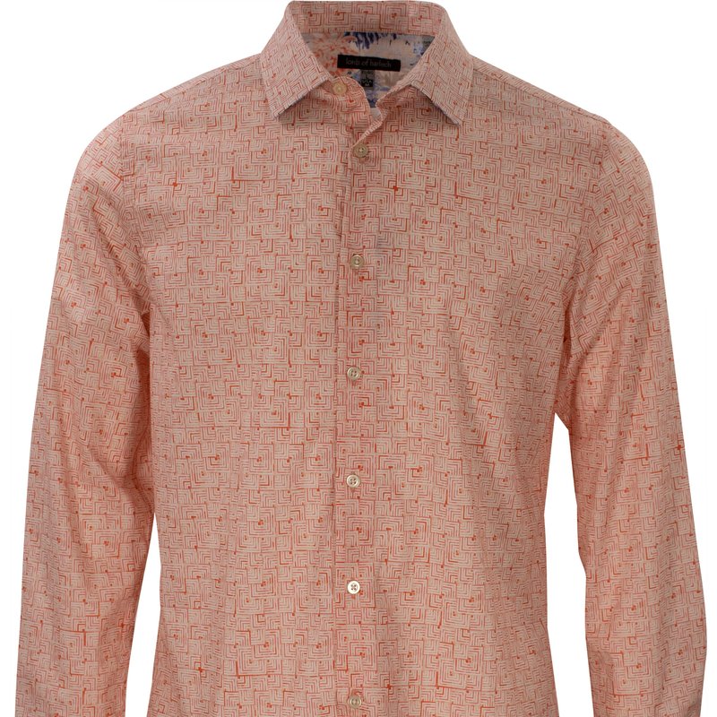 Lords Of Harlech Nigel Parguet Shirt Peach In Red