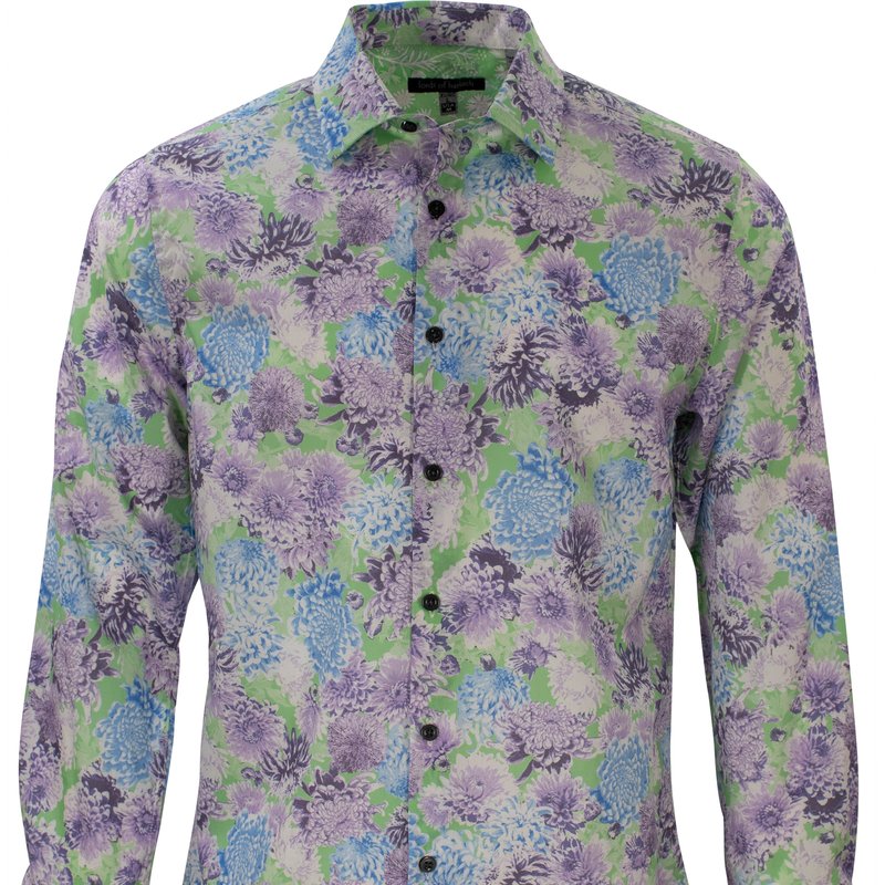Lords Of Harlech Nigel Patio Floral Shirt Green