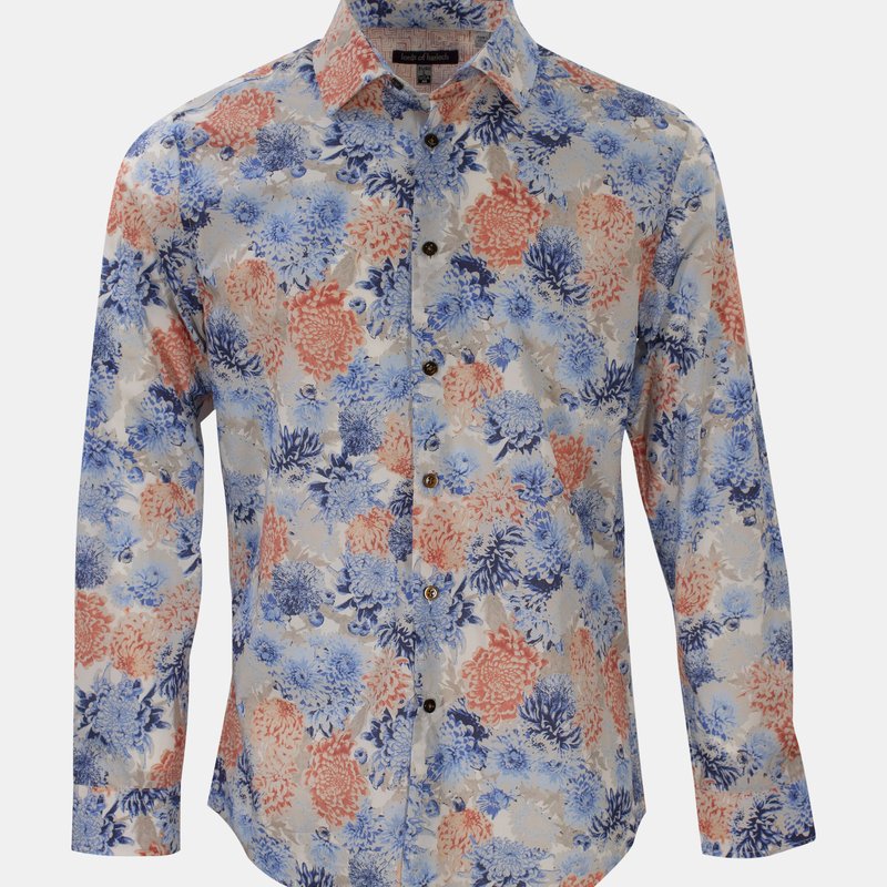 Lords Of Harlech Nigel Patio Floral Shirt Sky In Patio Floral Sky