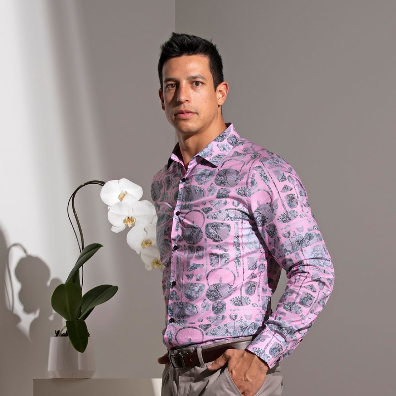 Lords Of Harlech Norman Tea Ceremony Shirt In Pink