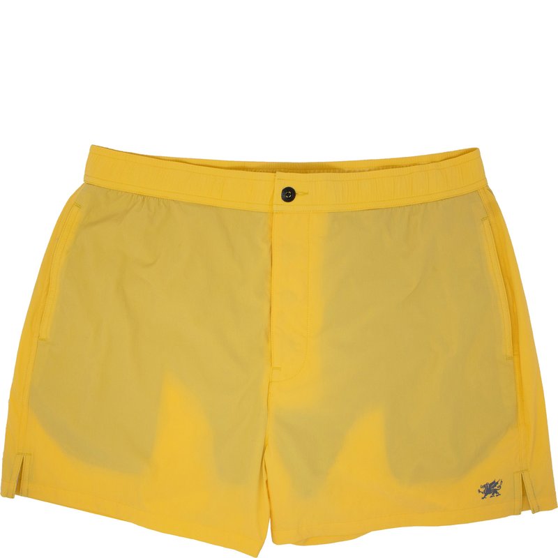 Lords Of Harlech Quack 2 Marigold Swim Trunk In Gold