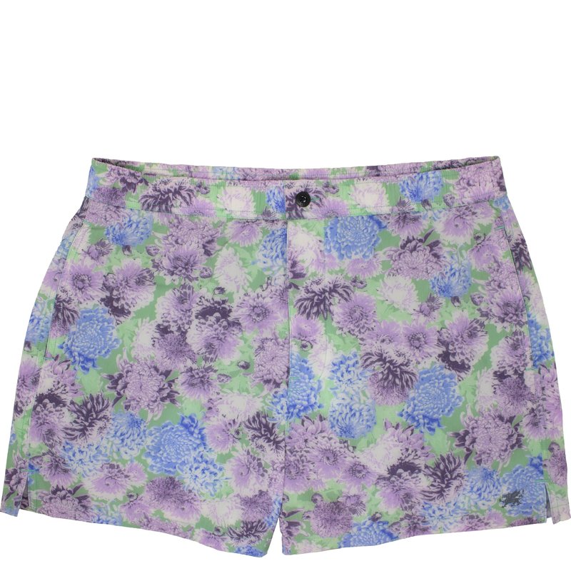 Lords Of Harlech Quack 2 Patio Floral Green Swim Trunk