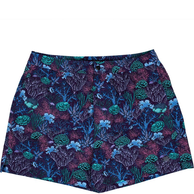 Lords Of Harlech Quack Coral Garden Swim Short In Blue
