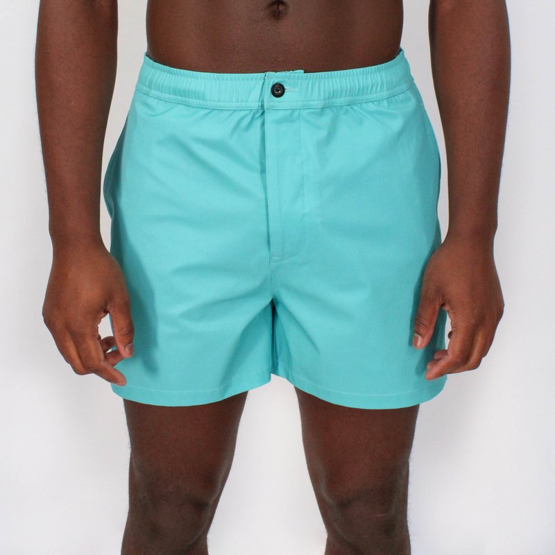 Lords Of Harlech Quack Swim Short In Lagoon In Blue