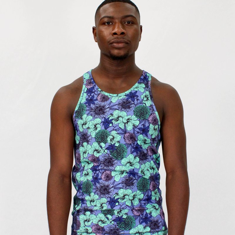 Lords Of Harlech Tedford Hibiscus Garden Tank In Blue