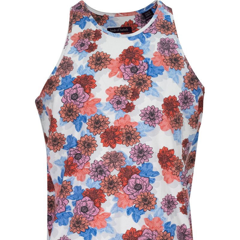 Shop Lords Of Harlech Tedford Snap Floral Tank In Orange