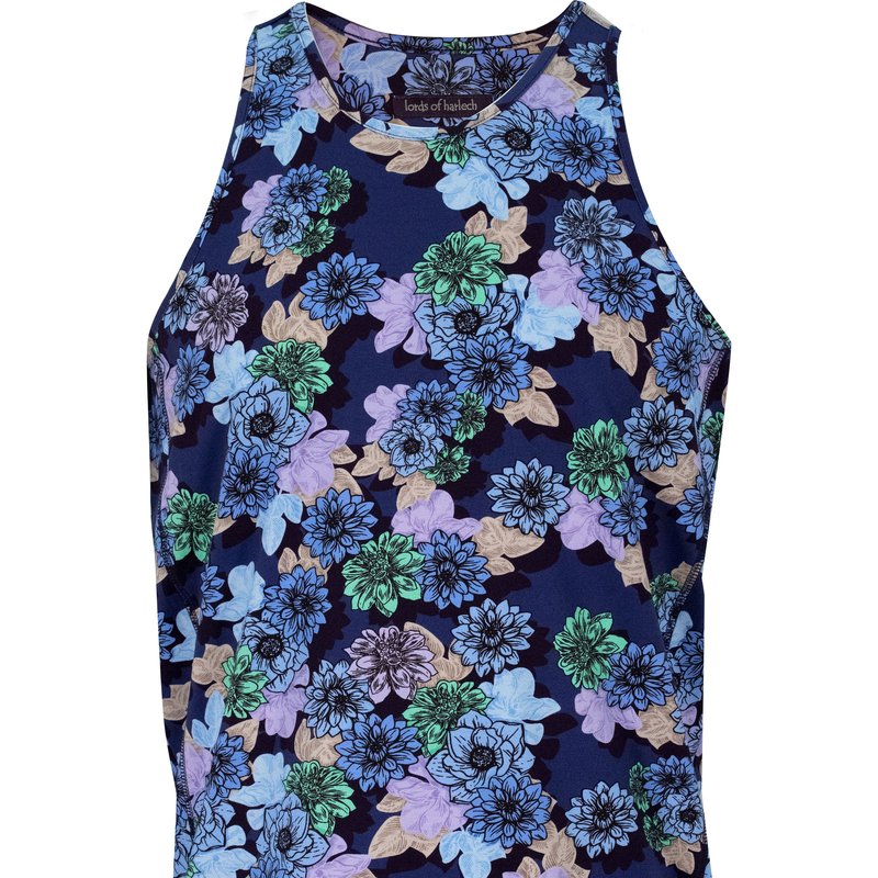 Shop Lords Of Harlech Tedford Snap Floral Tank In Blue