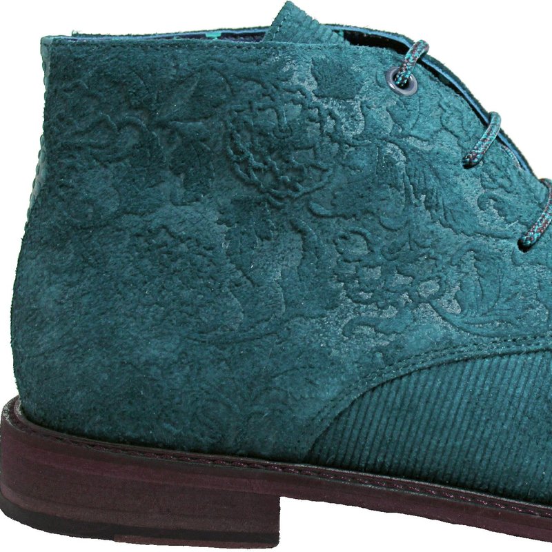 Lords Of Harlech Woodchuck Chukka Boot In Teal In Green