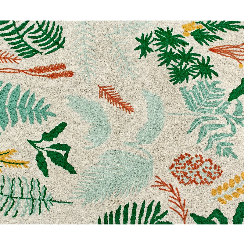 Lorena Canals Botanic Plants Washable Rug In Green