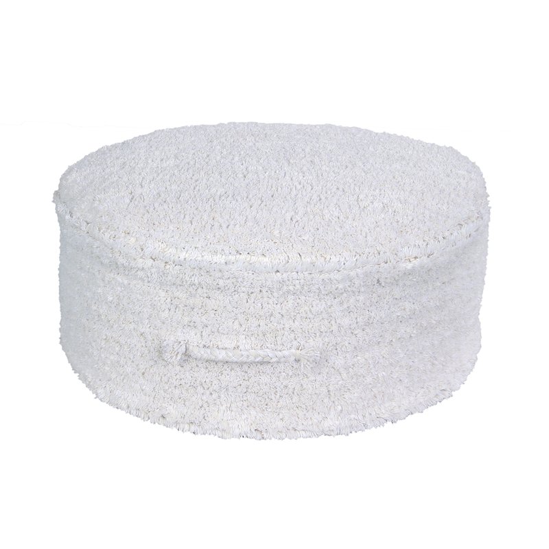 Lorena Canals Chill Pouffe, Pearl Grey In White