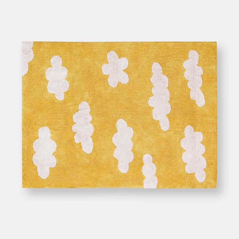 Lorena Canals Clouds Washable Rug, Grey In Yellow