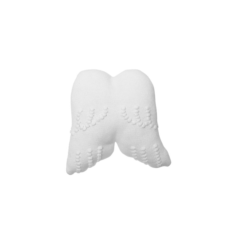 Lorena Canals Knitted Cushion, Angel Wings In White