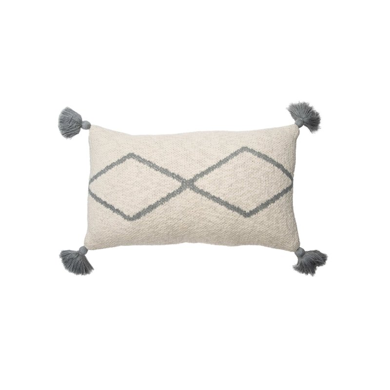 Lorena Canals Little Oasis Knitted Cushion, Natural/grey